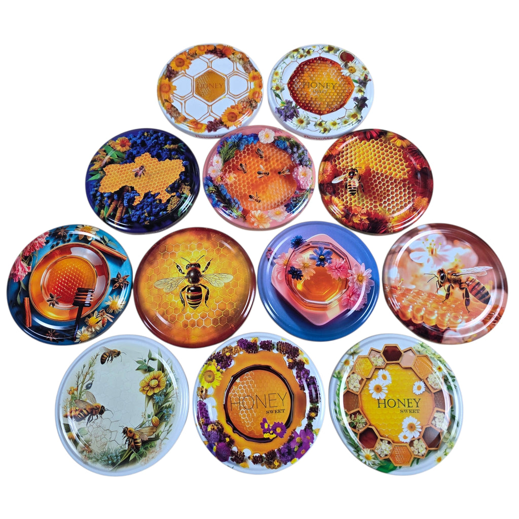 Twist-Off-Deckel Ø82 mm Bienen Honig Motiv Schraubdeckel