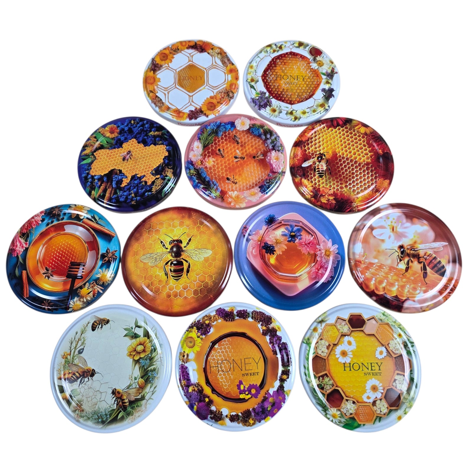 Twist-Off-Deckel Ø82 mm Bienen Honig Motiv Schraubdeckel