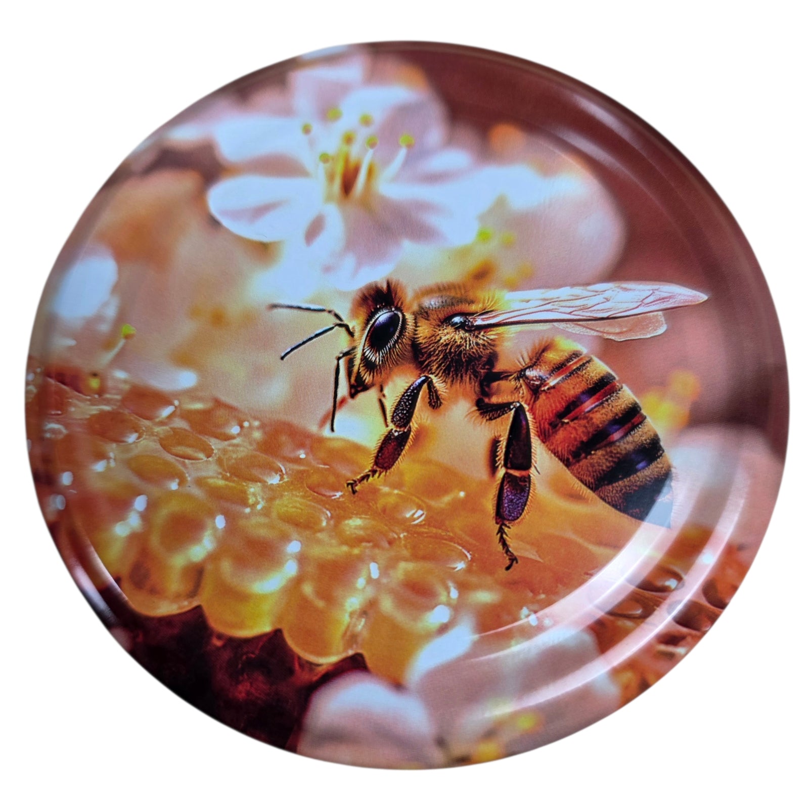 Twist-Off-Deckel Ø82 mm Deckel für Gläser Schraubdeckel Ersatzdeckel Verschlussdeckel Honig Waben Bienen Mix zum Einkochen Einmachen