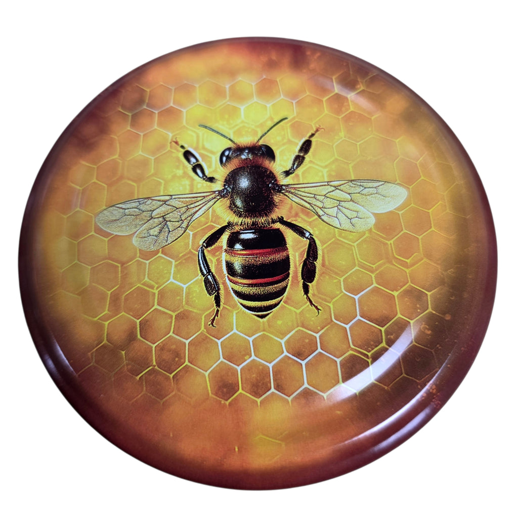 Twist-Off-Deckel Ø82 mm Deckel für Gläser Schraubdeckel Ersatzdeckel Verschlussdeckel Honig Waben Bienen Mix zum Einkochen Einmachen