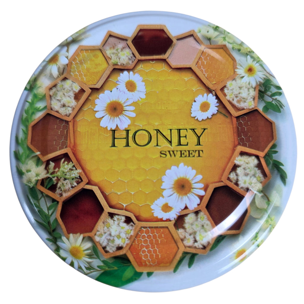 Twist-Off-Deckel Ø82 mm Deckel für Gläser Schraubdeckel Ersatzdeckel Verschlussdeckel Honig Waben Bienen Mix zum Einkochen Einmachen