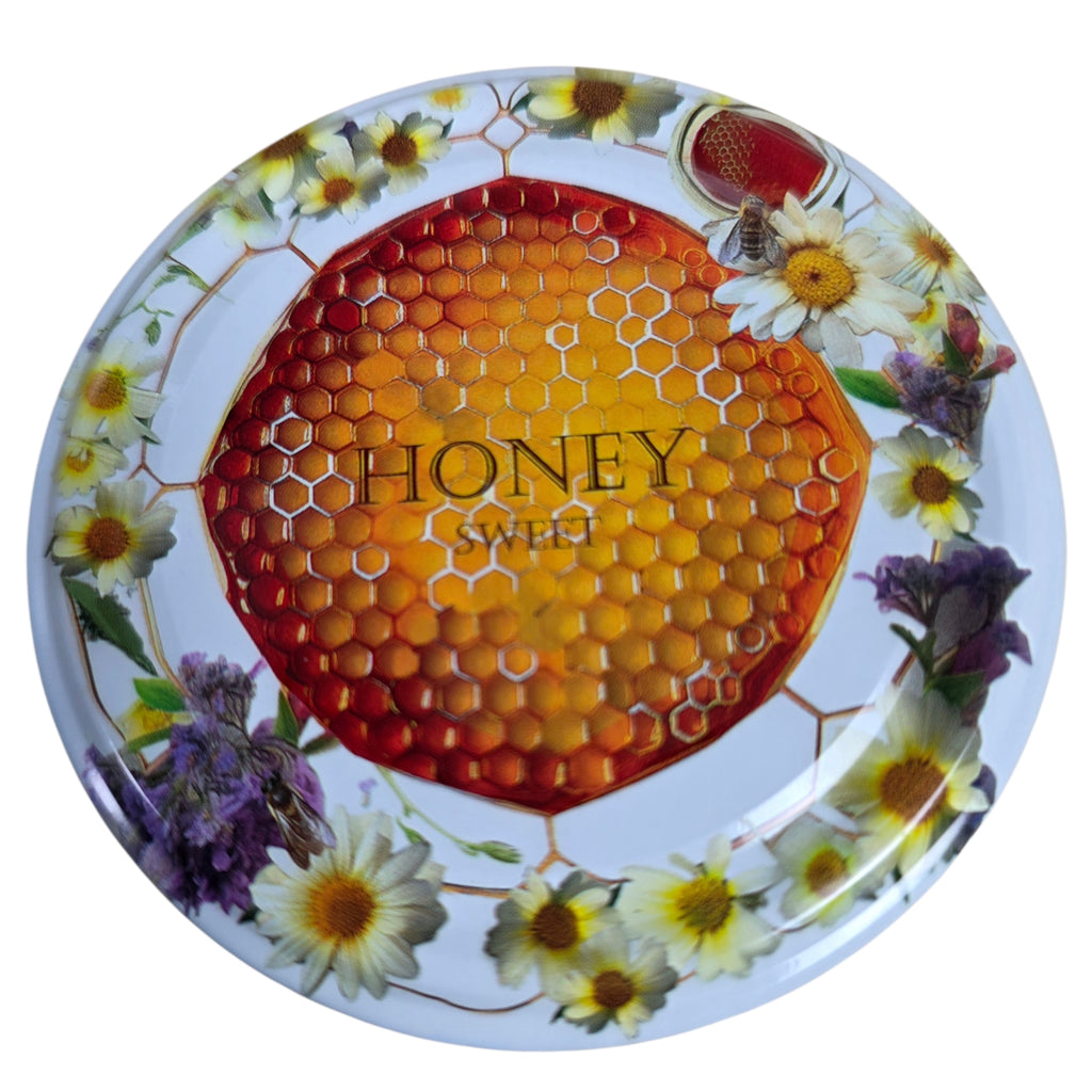 Twist-Off-Deckel Ø82 mm Deckel für Gläser Schraubdeckel Ersatzdeckel Verschlussdeckel Honig Waben Bienen Mix zum Einkochen Einmachen