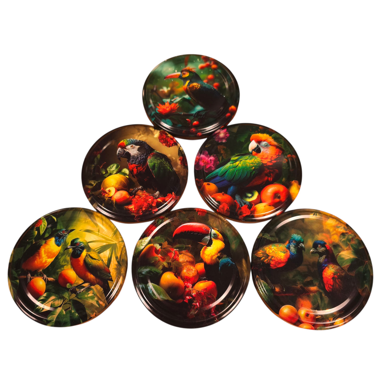 Twist-Off Deckel Ø82 mm Vögel Motiv Mix Kollektion 3