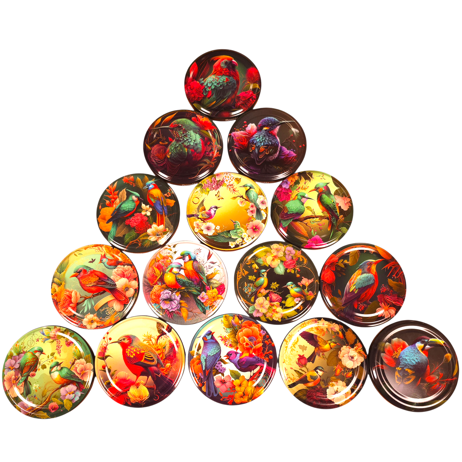 Twist-Off-Deckel Ø82 mm Vögel Motiv Mix Kollektion 1 MagMaOnline