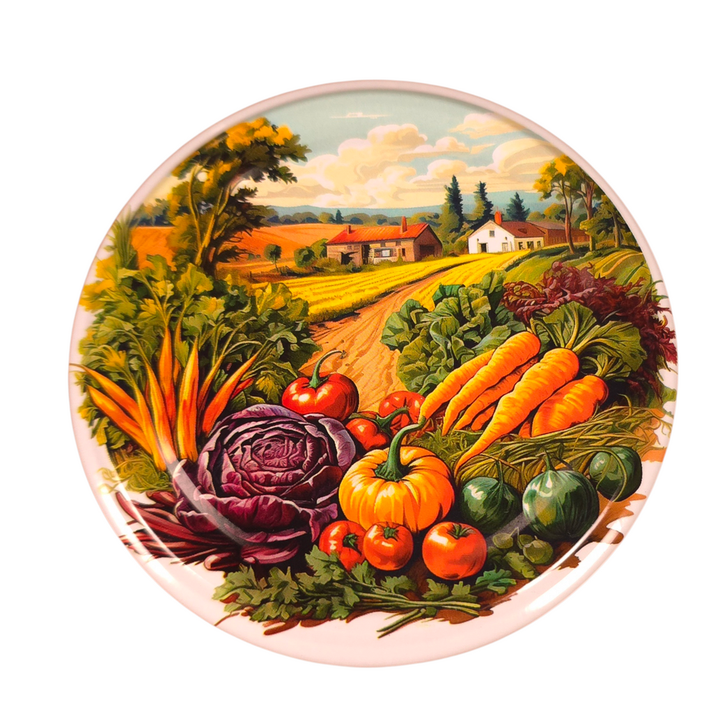 Twist-Off-Deckel Ø82 mm Deckel für Gläser Schraubdeckel Ersatzdeckel Verschlussdeckel Gemüse Garten Landschaft Mix zum Einkochen Einmachen