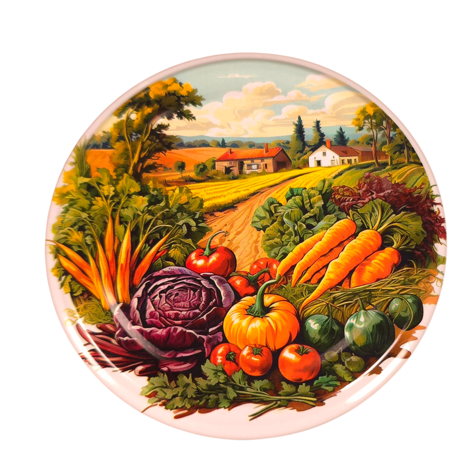 Twist-Off-Deckel Ø82 mm Deckel für Gläser Schraubdeckel Ersatzdeckel Verschlussdeckel Gemüse Garten Landschaft Mix zum Einkochen Einmachen