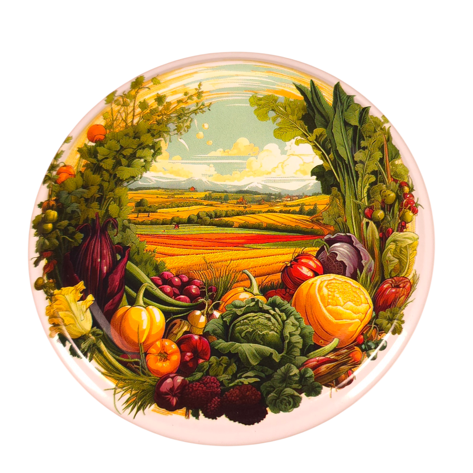 Twist-Off-Deckel Ø82 mm Deckel für Gläser Schraubdeckel Ersatzdeckel Verschlussdeckel Gemüse Garten Landschaft Mix zum Einkochen Einmachen