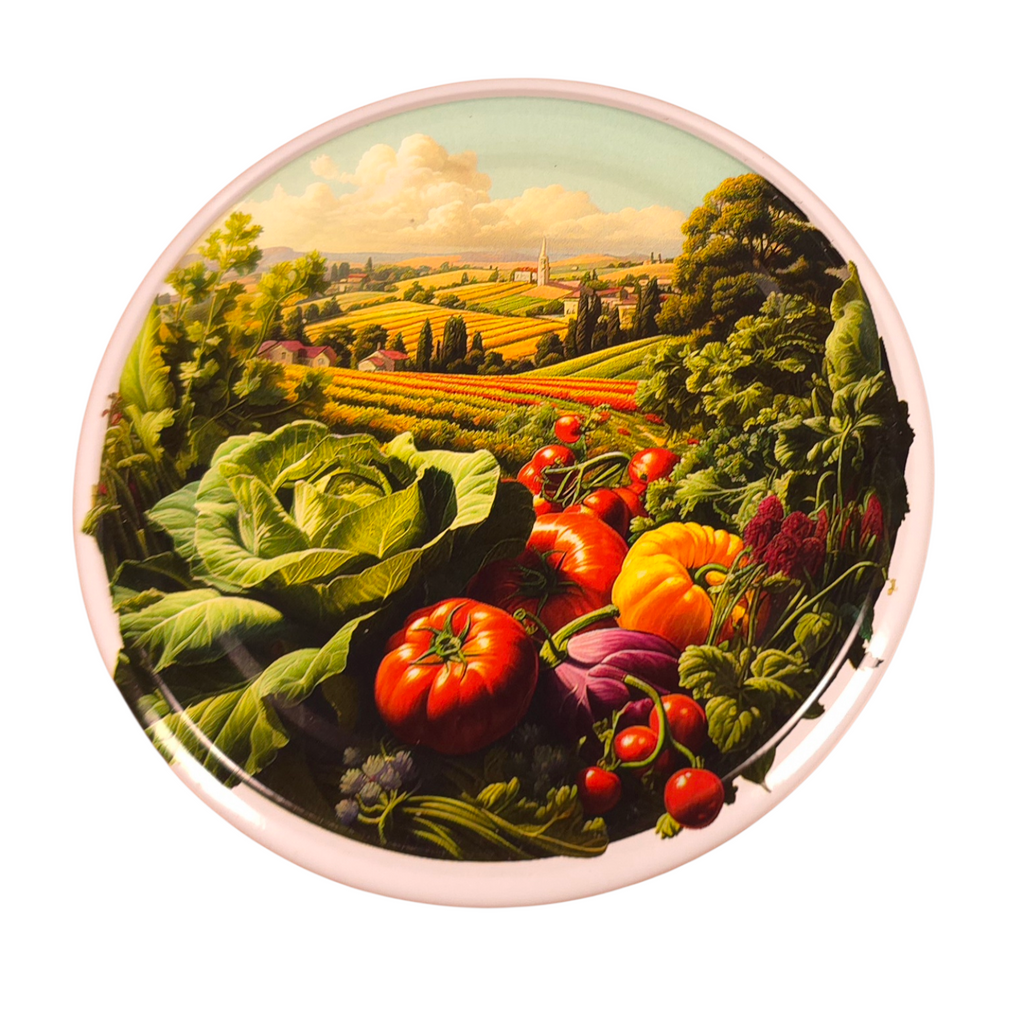 Twist-Off-Deckel Ø82 mm Deckel für Gläser Schraubdeckel Ersatzdeckel Verschlussdeckel Gemüse Garten Landschaft Mix zum Einkochen Einmachen
