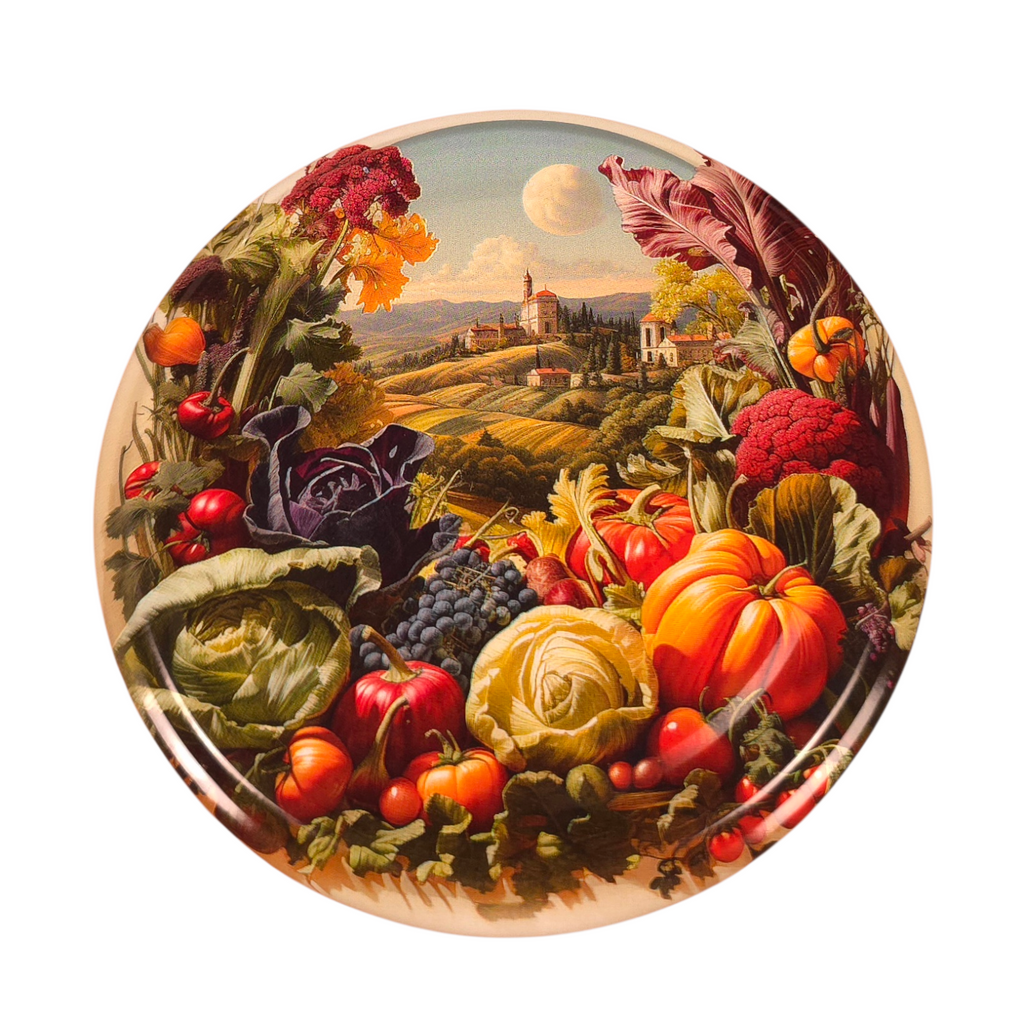 Twist-Off-Deckel Ø82 mm Deckel für Gläser Schraubdeckel Ersatzdeckel Verschlussdeckel Gemüse Garten Landschaft Mix zum Einkochen Einmachen