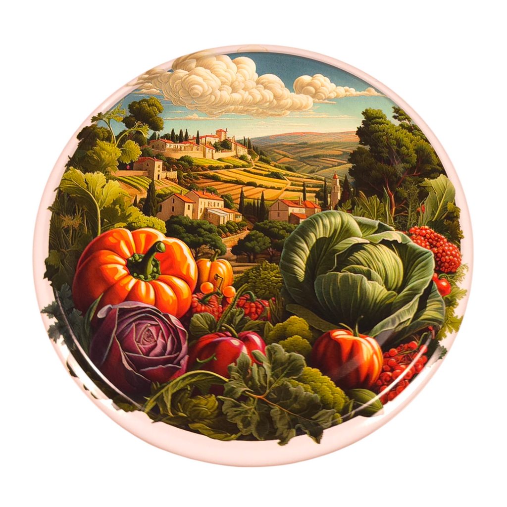 Twist-Off-Deckel Ø82 mm Deckel für Gläser Schraubdeckel Ersatzdeckel Verschlussdeckel Gemüse Garten Landschaft Mix zum Einkochen Einmachen
