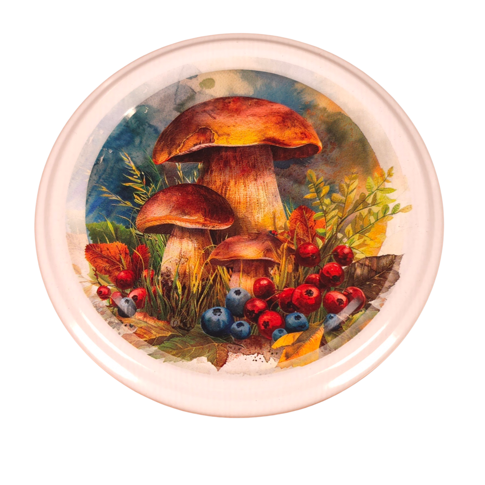 Twist-Off-Deckel Ø82 mm Deckel für Gläser Schraubdeckel Ersatzdeckel Verschlussdeckel Pilze Aquarell Mix zum Einkochen Einmachen