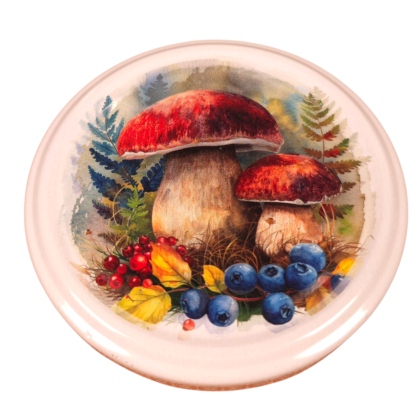 Twist-Off-Deckel Ø82 mm Deckel für Gläser Schraubdeckel Ersatzdeckel Verschlussdeckel Pilze Aquarell Mix zum Einkochen Einmachen