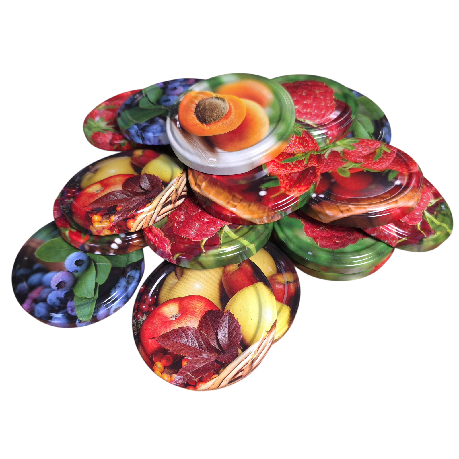 Twist-Off-Deckel Ø66 mm Obst Motiv Mix Neue Kollektion Einmachgläser