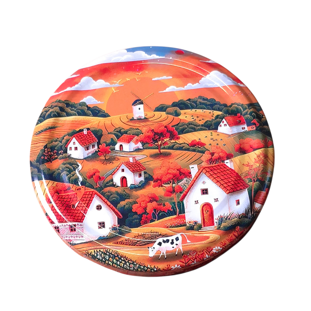 Twist-Off-Deckel Ø82 mm Bauernhof Landschaft Motiv Mix
