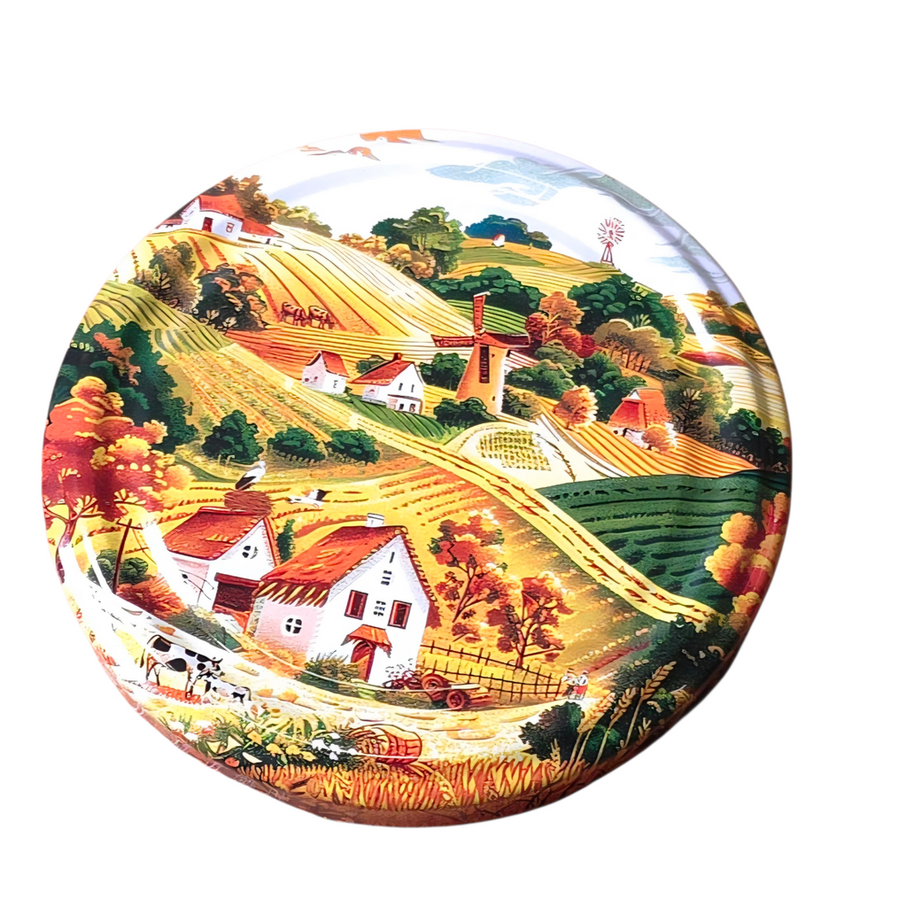 Twist-Off-Deckel Ø82 mm Bauernhof Landschaft Motiv Mix