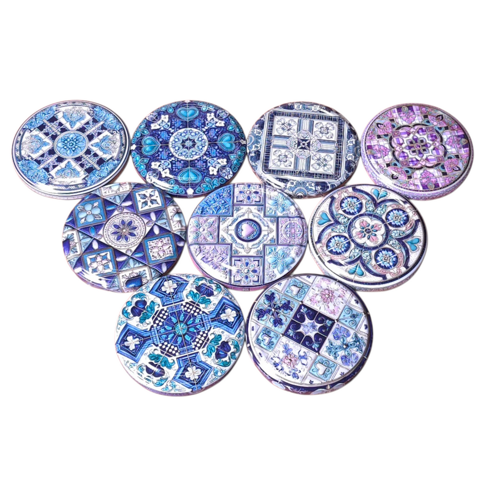 Twist-Off-Deckel Ø82 mm Deckel für Gläser Schraubdeckel Ersatzdeckel Verschlussdeckel Keramik Ornament Mix zum Einkochen Einmachen