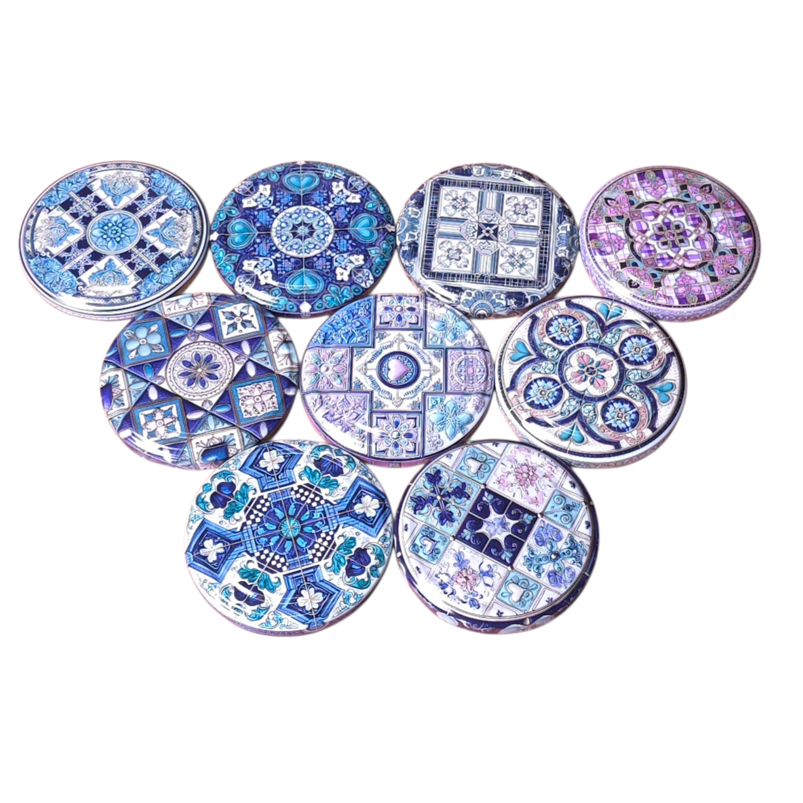 Twist-Off-Deckel Ø82 mm Deckel für Gläser Schraubdeckel Ersatzdeckel Verschlussdeckel Keramik Ornament Mix zum Einkochen Einmachen