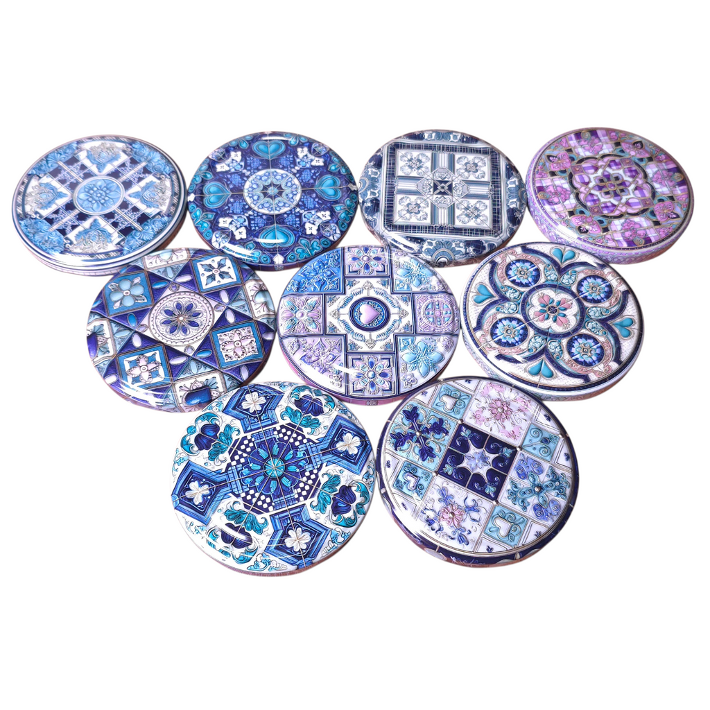 Twist-Off-Deckel Ø82 mm Deckel für Gläser Schraubdeckel Ersatzdeckel Verschlussdeckel Keramik Ornament Mix zum Einkochen Einmachen