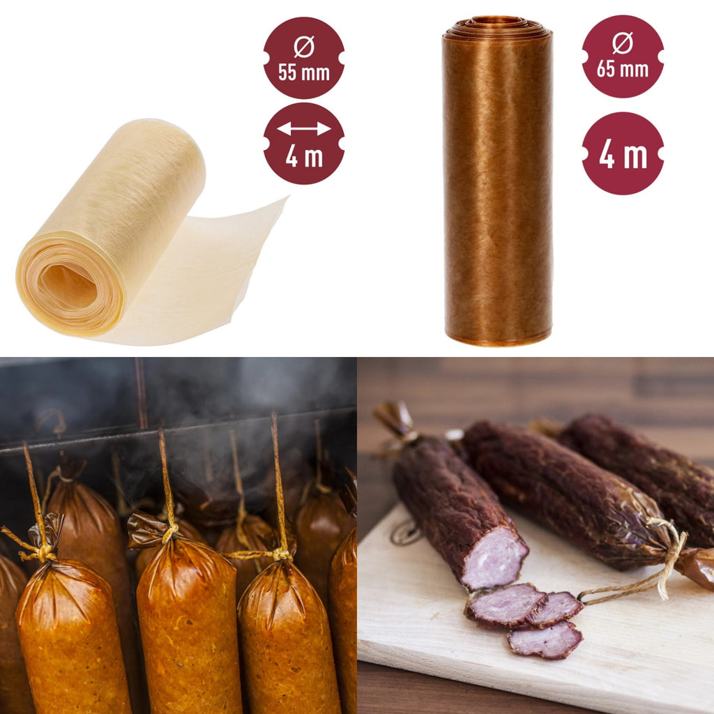 Eiweißdarm Ø45–100 mm Auswahl – Länge 2–10 m – Wursthülle Hausmacher