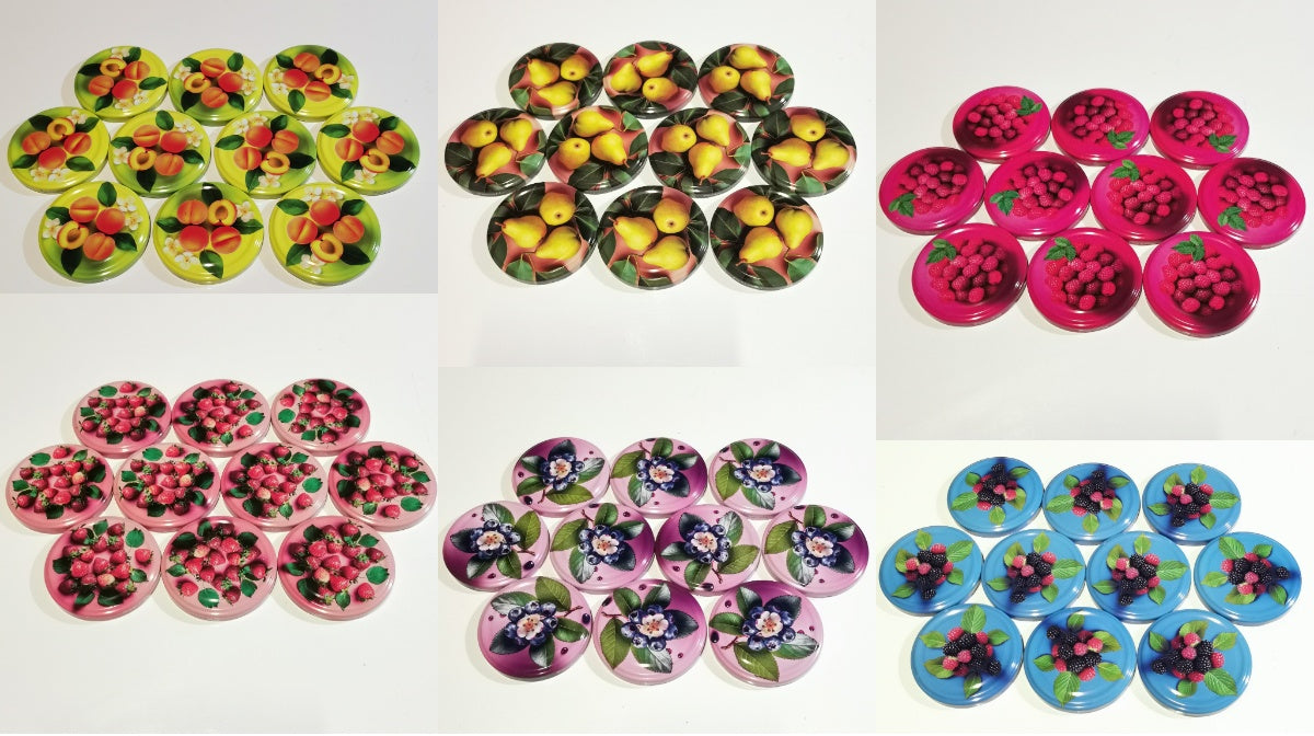 Twist-Off-Deckel Ø82 mm – Limitierte Edition Früchte mit 22 motiv