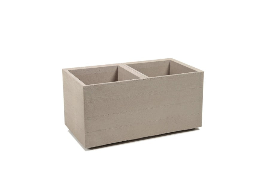 Pflanzkübel Holzoptik mit Rollen quadratisch rechteckig Blumenkasten