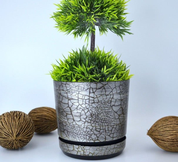 Blumentopf mit Untersetzer – rund, modern, 7 Größen