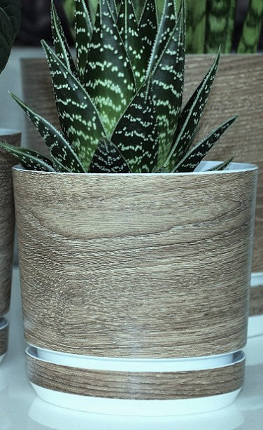 Blumentopf mit Untersetzer – rund, modern, 7 Größen