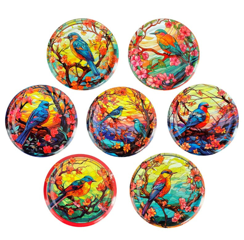 Twist-Off-Deckel Ø82 mm – Limitierte Edition Vögel – Glasmalerei
