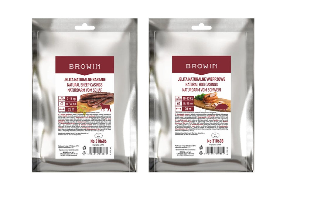 Naturdärme für Wurst – Schaf 18/20 & Schwein 28/30 – 20 m