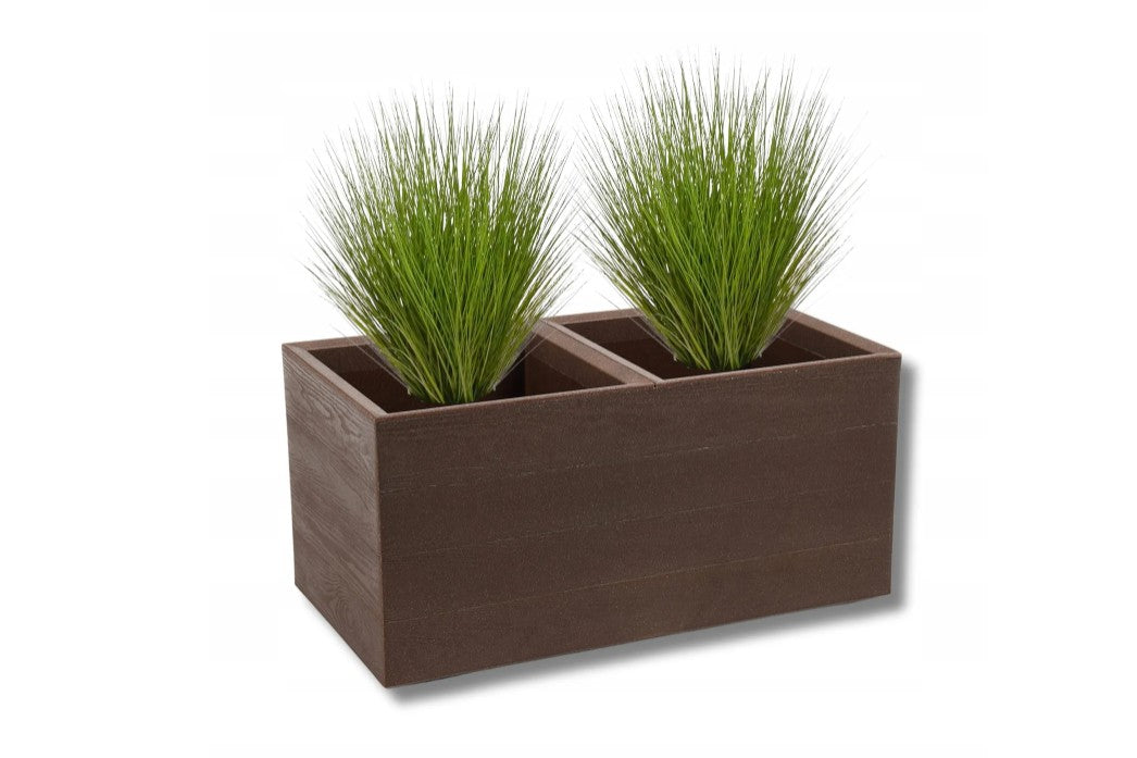 Pflanzkübel Holzoptik mit Rollen quadratisch rechteckig Blumenkasten
