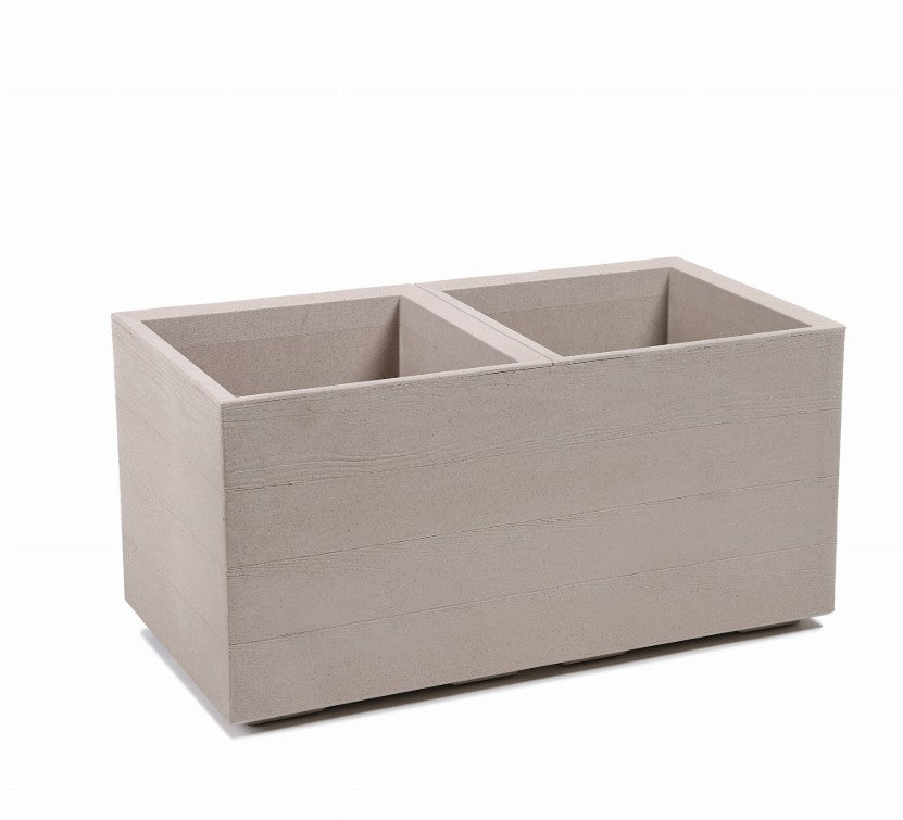 Pflanzkübel Holzoptik mit Rollen quadratisch rechteckig Blumenkasten