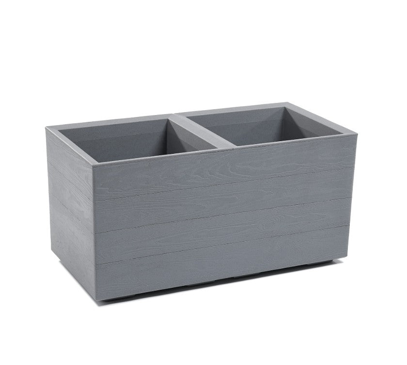 Pflanzkübel Holzoptik mit Rollen quadratisch rechteckig Blumenkasten