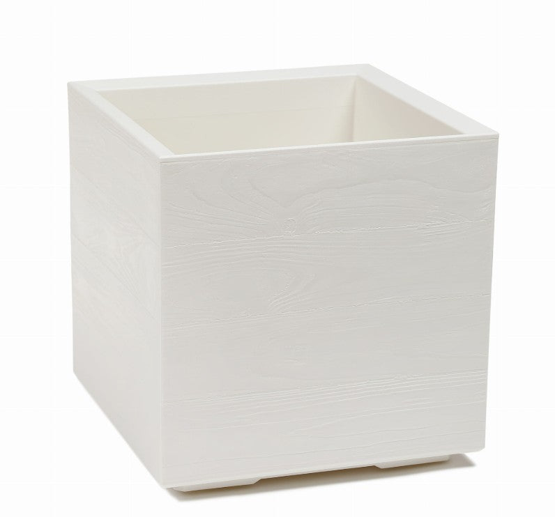 Pflanzkübel Holzoptik mit Rollen quadratisch rechteckig Blumenkasten