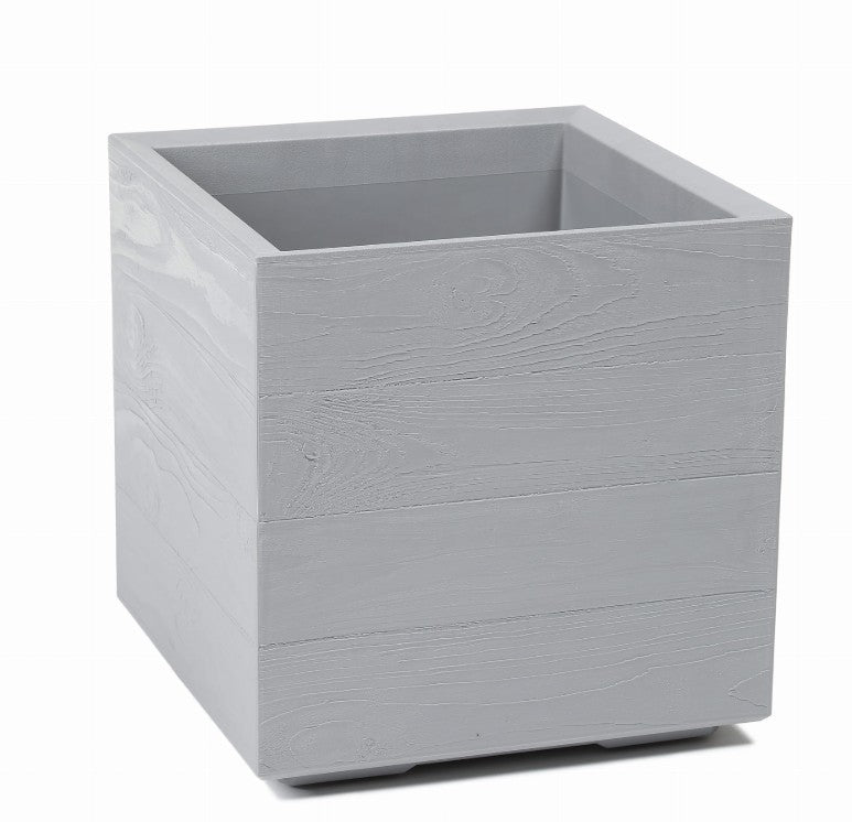 Pflanzkübel Holzoptik mit Rollen quadratisch rechteckig Blumenkasten