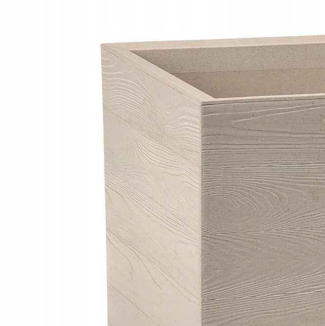 Pflanzkübel Holzoptik mit Rollen quadratisch rechteckig Blumenkasten