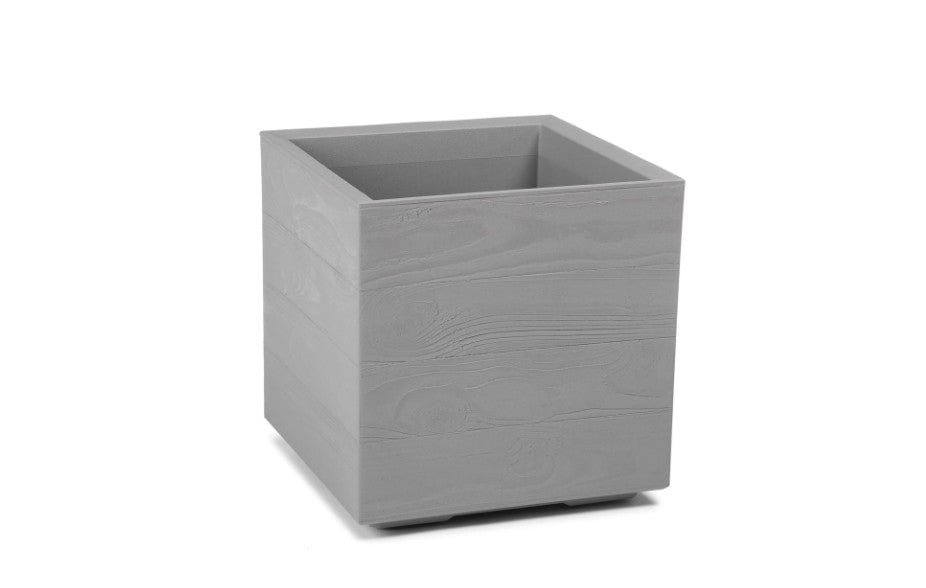 Pflanzkübel Holzoptik mit Rollen quadratisch rechteckig Blumenkasten
