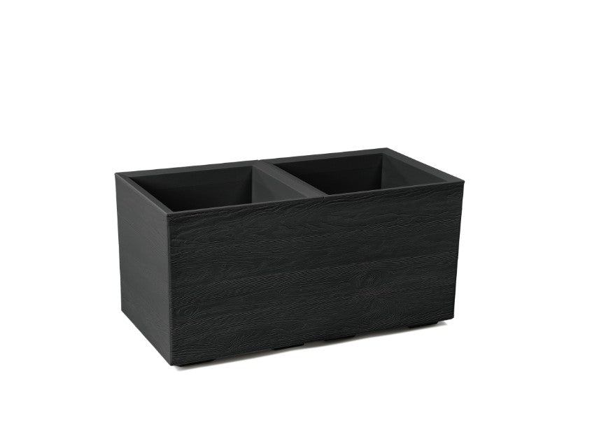 Pflanzkübel Holzoptik mit Rollen quadratisch rechteckig Blumenkasten