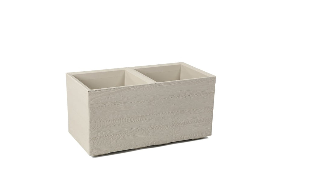 Pflanzkübel Holzoptik mit Rollen quadratisch rechteckig Blumenkasten
