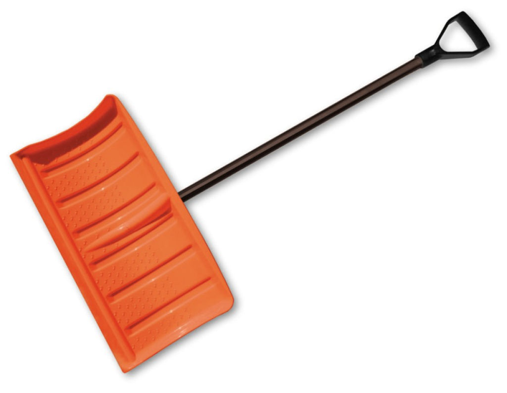 Schneeschaufel 55 cm Schneepflug mit D-Griff Metallstiel – Gehweg & Einfahrt