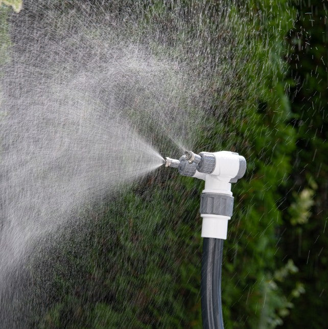 Gartennebel Set Sprühnebel-System Wassernebelanlage mit Messingnebeldüsen für Terrasse Balkon Garten Pavillon Pergola – Nebelkühlung bis zu 12 °C