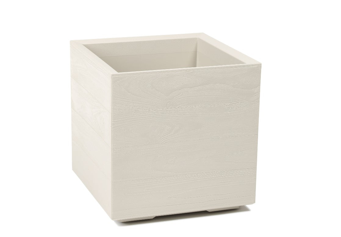 Pflanzkübel Holzoptik mit Rollen quadratisch rechteckig Blumenkasten