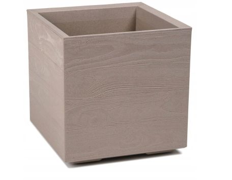 Pflanzkübel Holzoptik mit Rollen quadratisch rechteckig Blumenkasten